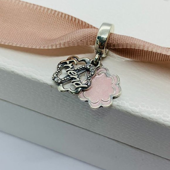 Pandora Four-leaf Clover Friendship Double Dangle Charm - Picture 1 of 6